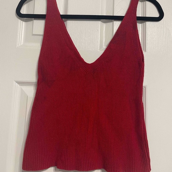 Brandy Melville red knit tank - Picture 2 of 4